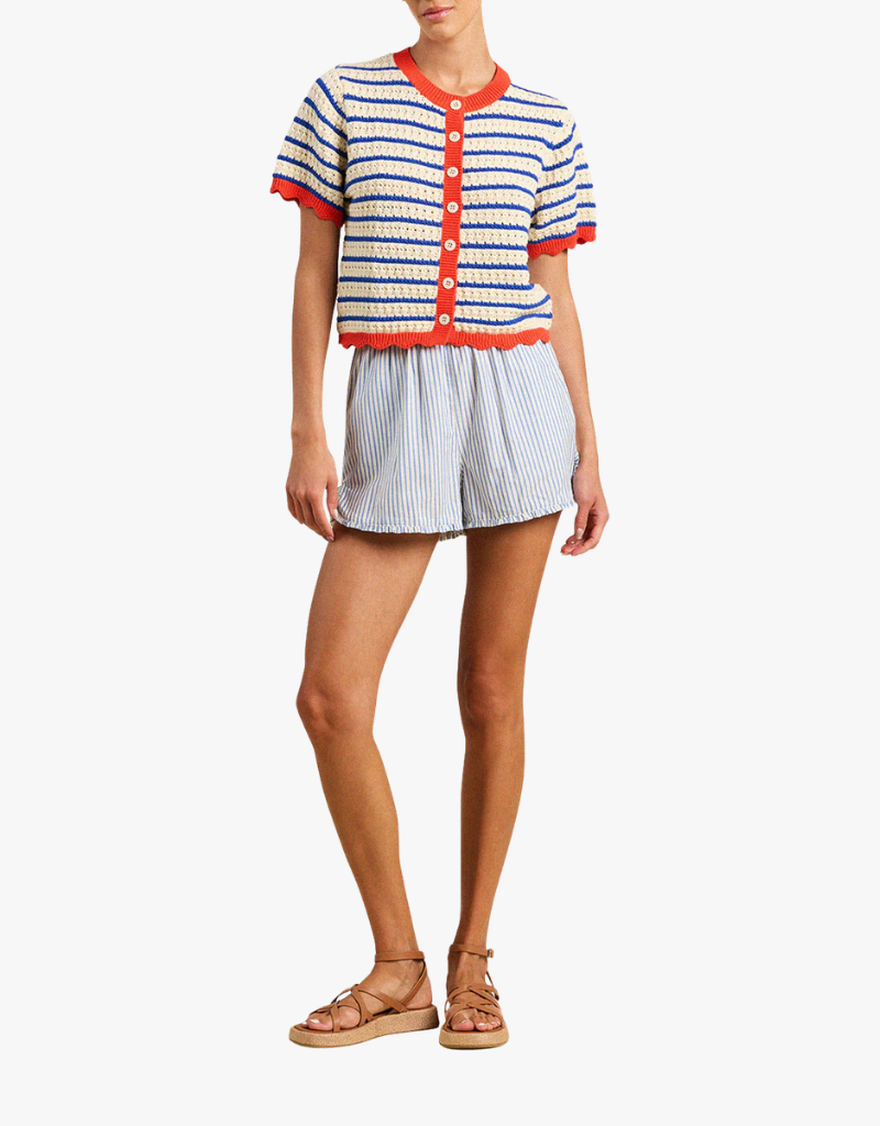 Trovata Aurora S/S Cardigan in Antique White