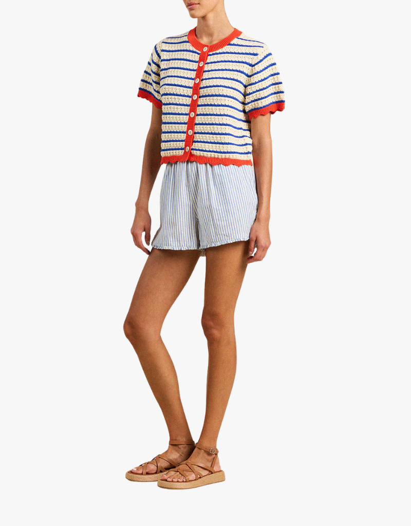 Trovata Aurora S/S Cardigan in Antique White