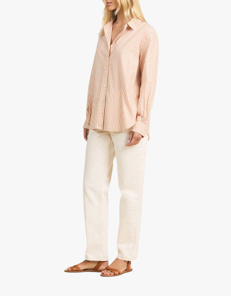 Trovata Emilia Oversized Shirt in Maple Stripe