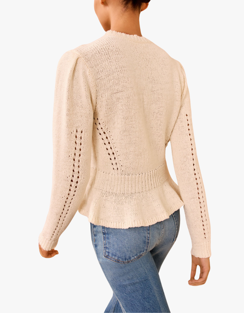 Ulla Johnson Aurelie Pullover Sweater in Cowrie