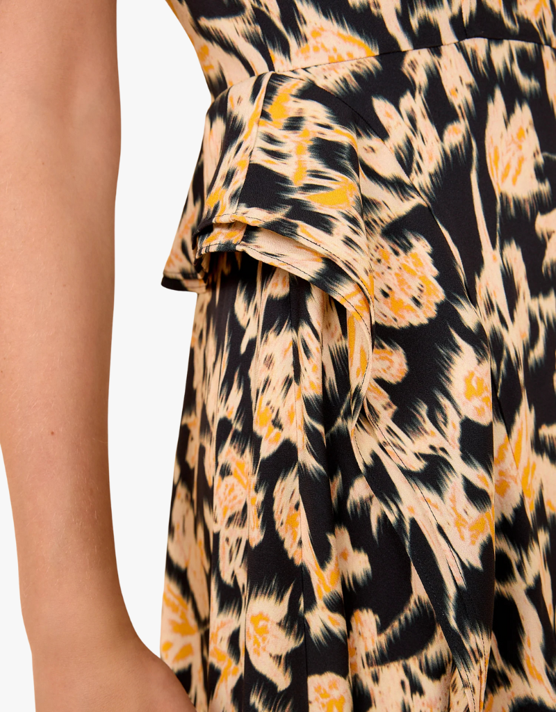 Ulla Johnson Nadya Short Sleeve Midi Dress in Tourmaline