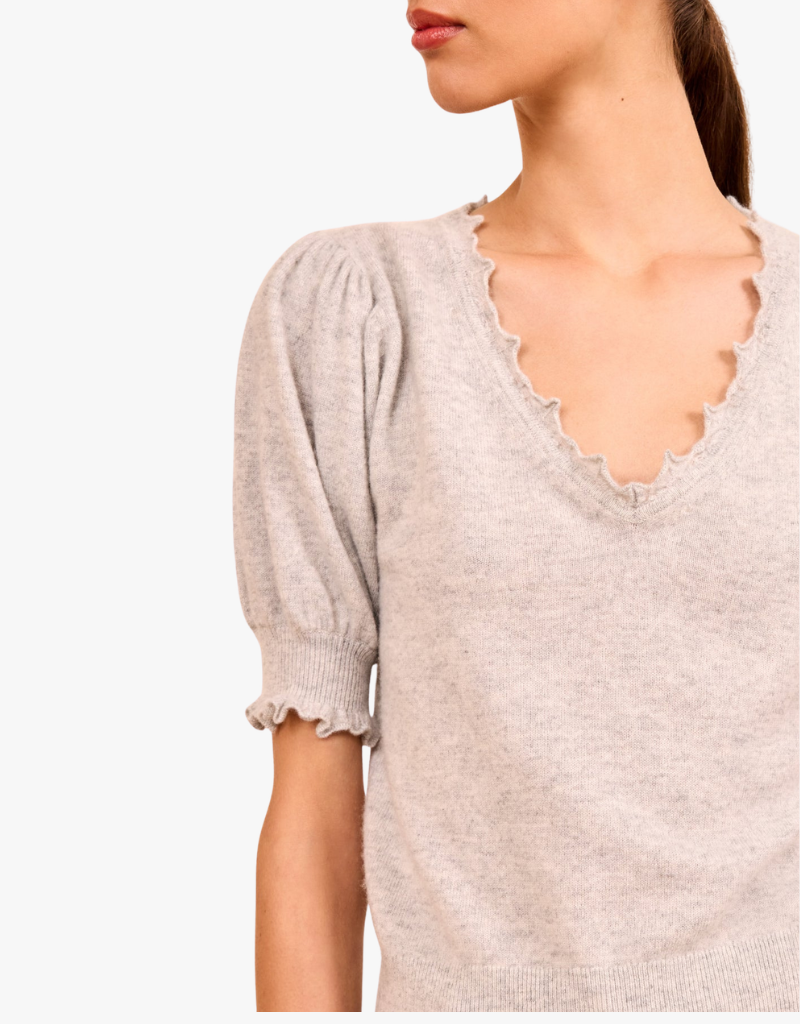 Ulla Johnson Polline Top in Camel in Pebble