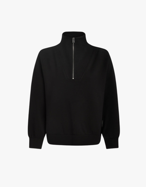 Varley Hawley Half Zip Sweat in Black