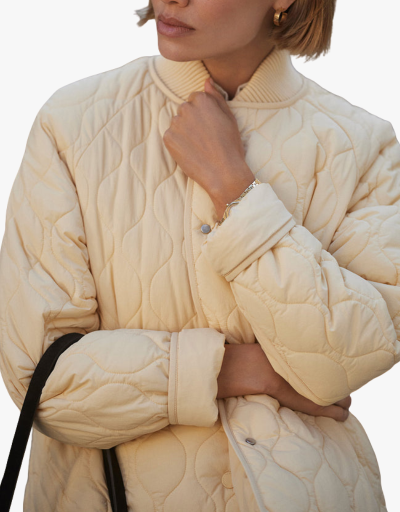 Varley Luca Quilted Jacket in Reed Yellow