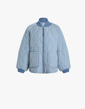 Varley Serina Reversible Quilt Jacket in Coronet Blue & Ashley Blue