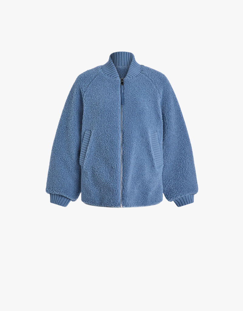 Varley Serina Reversible Quilt Jacket in Coronet Blue & Ashley Blue