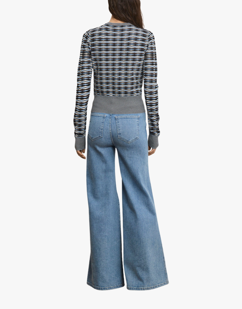 Veronica Beard Cambria Cardigan in Blue Jay Multi