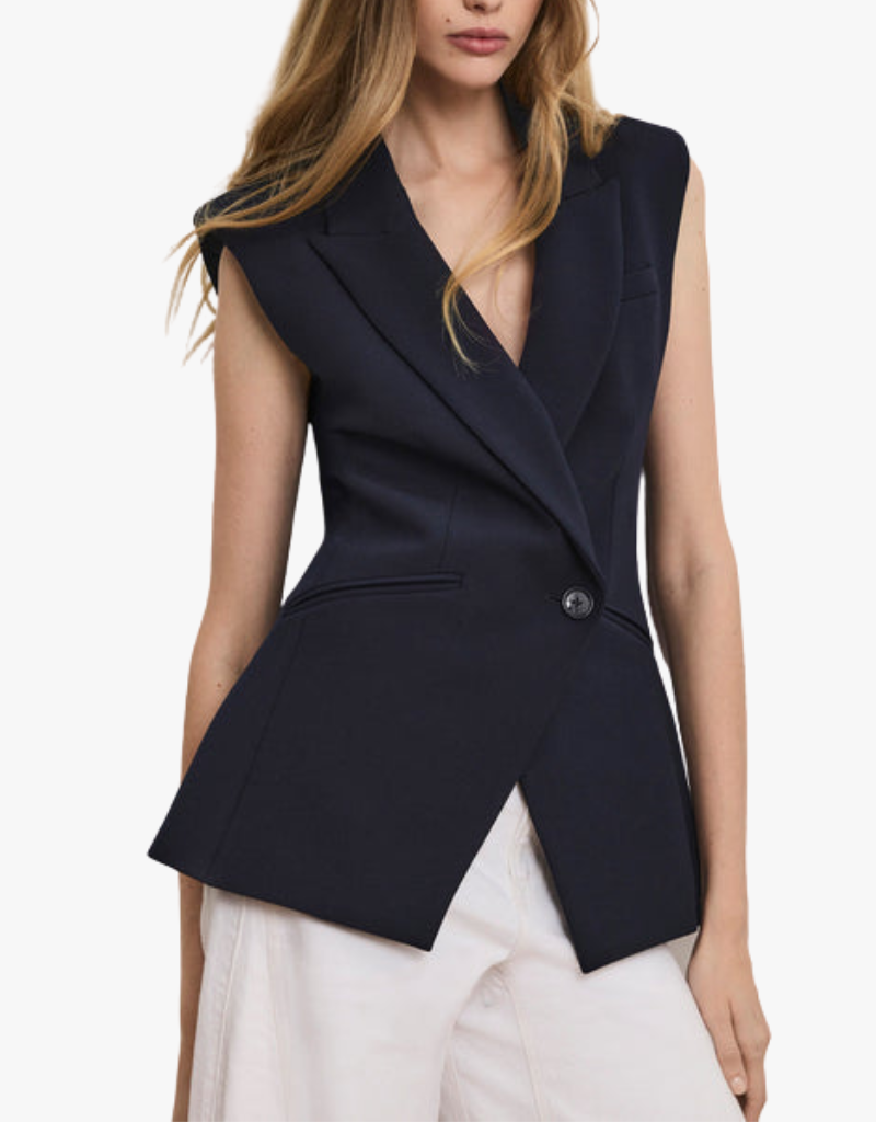 Veronica Beard Ciel Vest in Navy