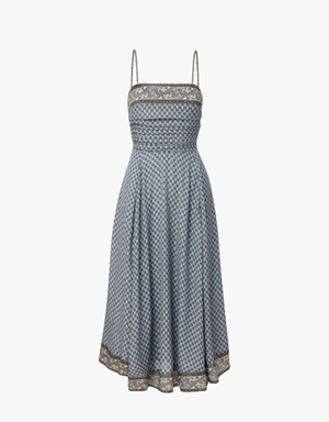 Veronica Beard Lana Dress in Blue Jay Multi
