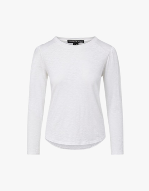 Veronica Beard Mason Baseball Tee in White