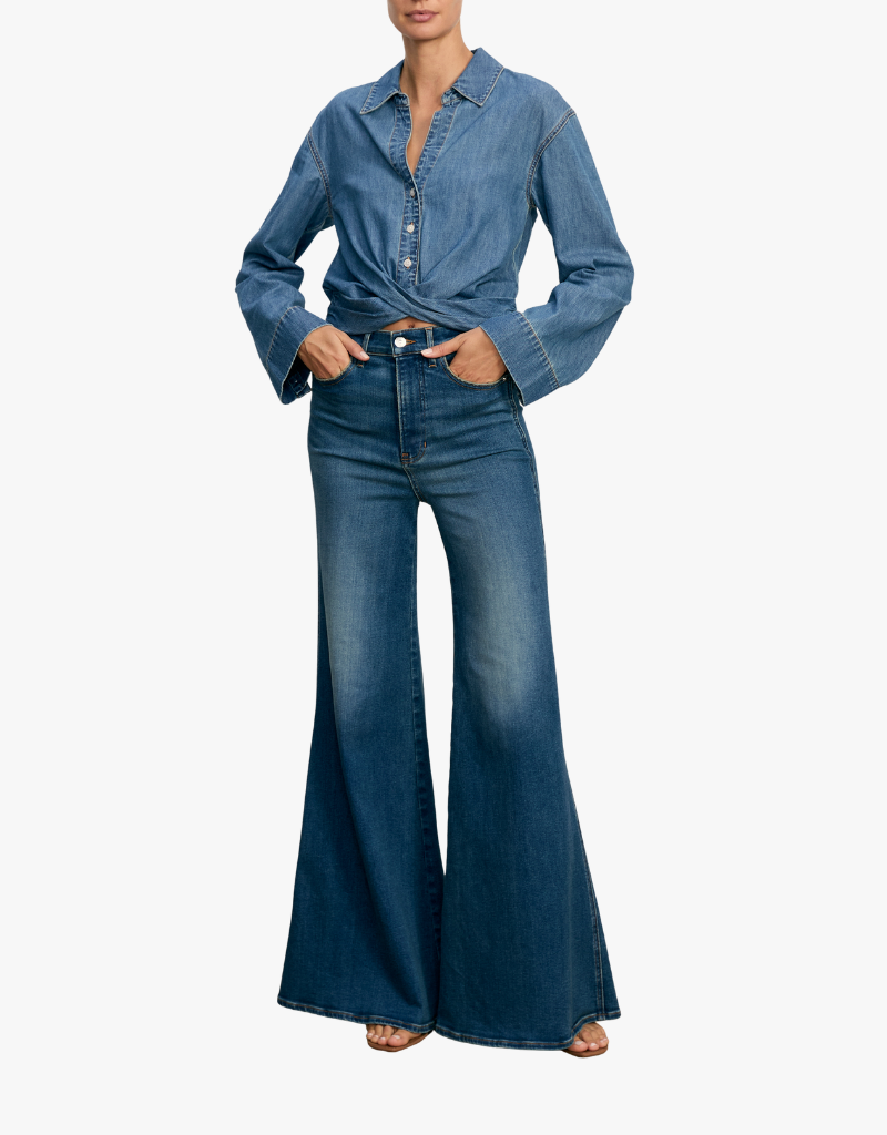 Veronica Beard Timothy Shirt in Ripple Haze