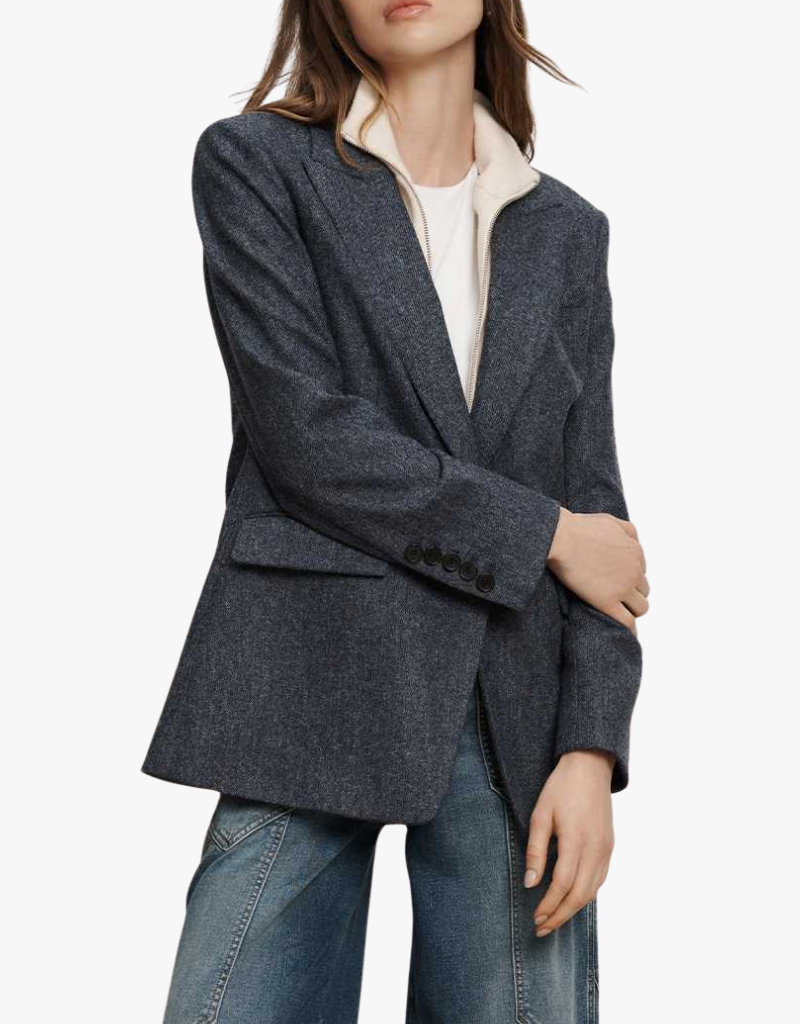 Veronica Beard Vega Dickey Jacket in Blue Melange