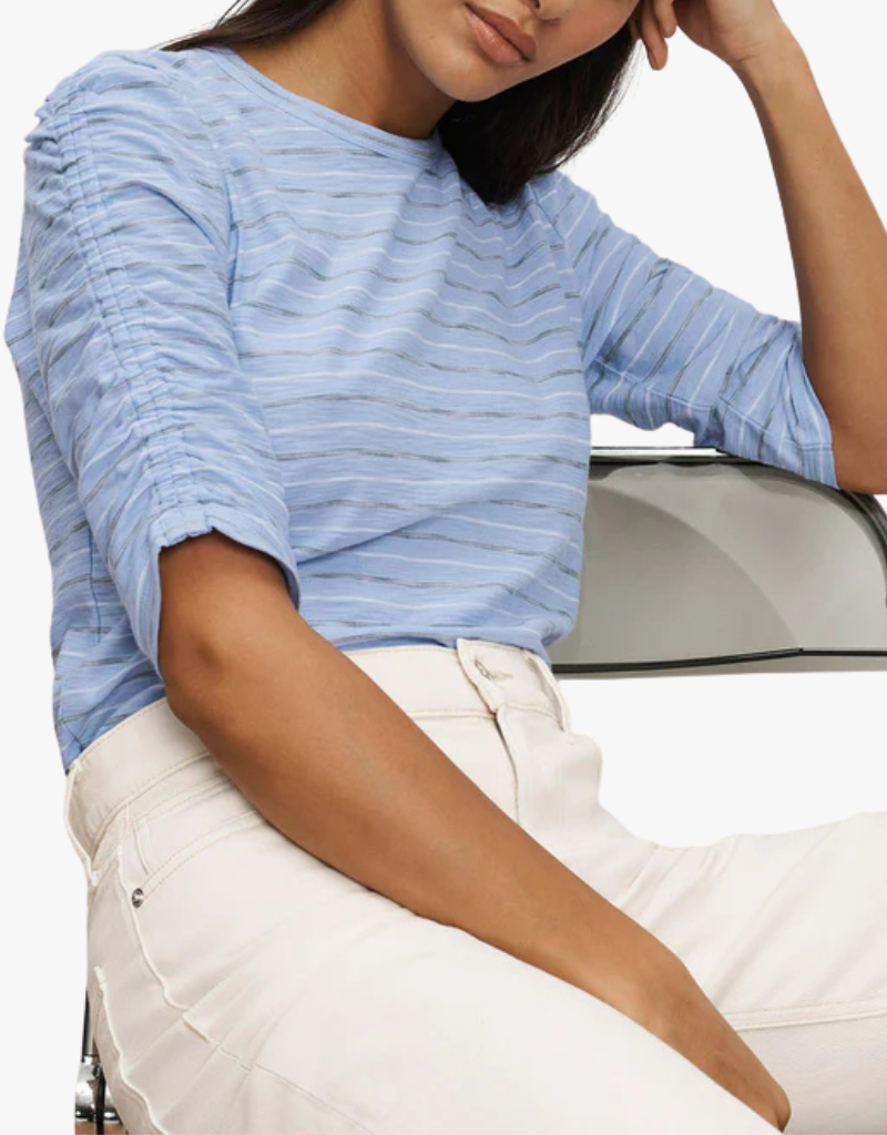 Veronica Beard Waldorf Tee in Banded Stripe