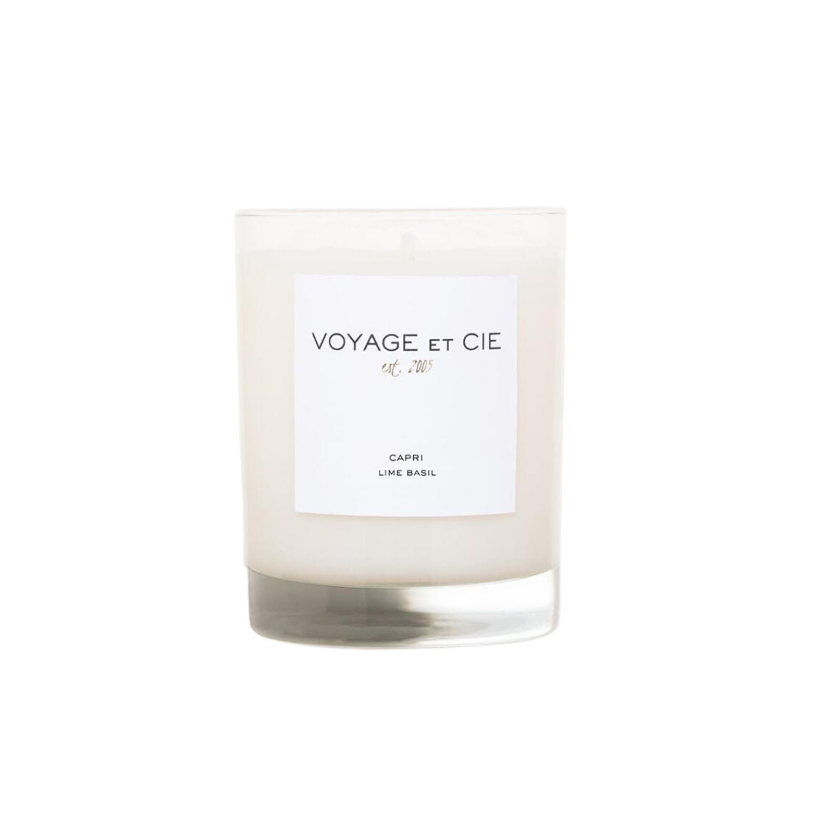 Voyage Et Cie Classic Highball Candle in Black Box in Capri Lime Basil