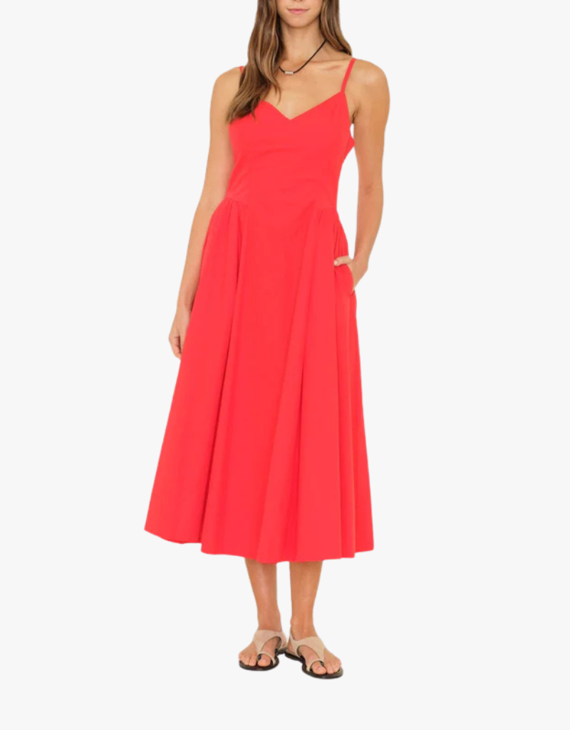 Xirena Bardot Dress in Red Flash
