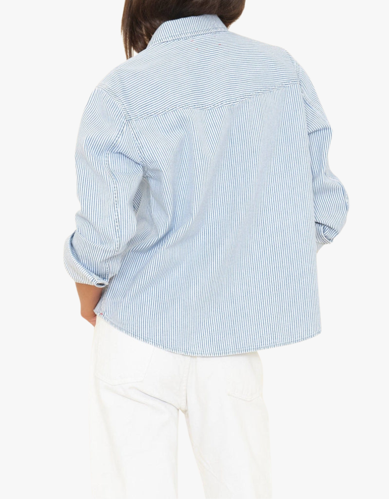 Xirena Byron Denim Shirt in Blue Railroad