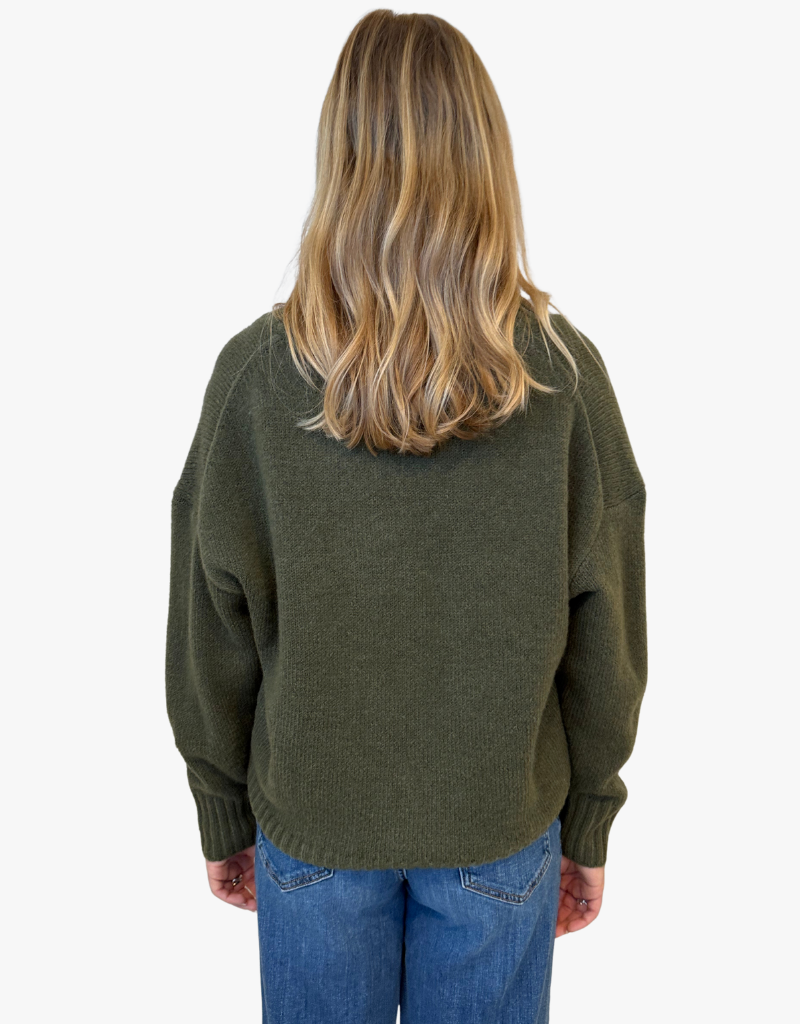 Estheme Kennedy V-Neck Sweater in Tapenade