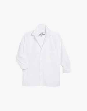 Frank & Eileen Oona Continuous Button Up Shirt in White (Italian Superluxe Poplin)