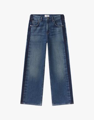 Citizens of Humanity Lindz Low Rise Easy Straight with Tuxedo Stripe in Liro