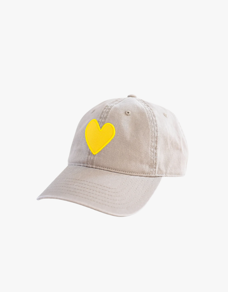 Kerri Rosenthal Baseball Hat Heart Patch in Sand