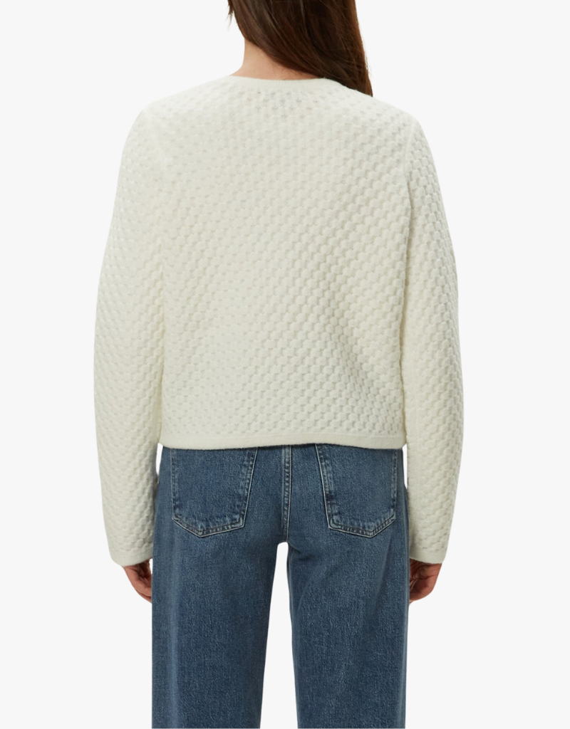Michael Stars Cera Honeycomb Stitch Cardi in Ivory