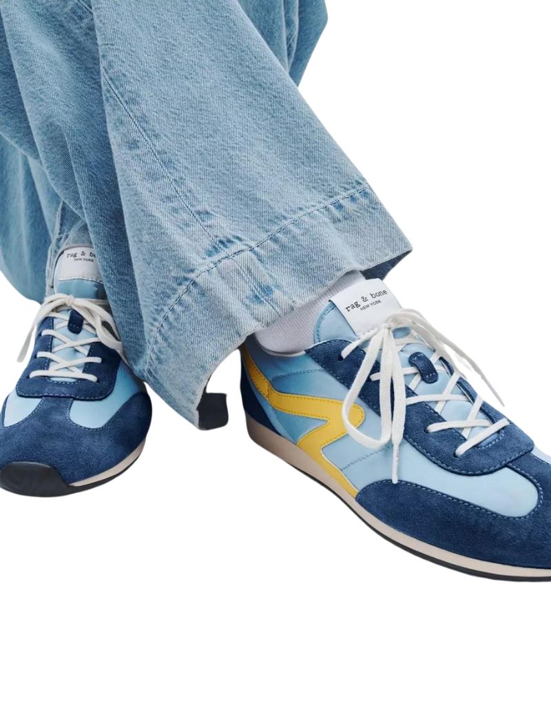 Rag & Bone Retro Runner Slim Sneakers in Denim Blue