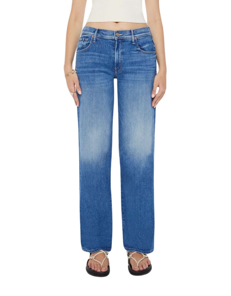 Mother The Mid Rise Maven Sneak Jeans in Different Strokes