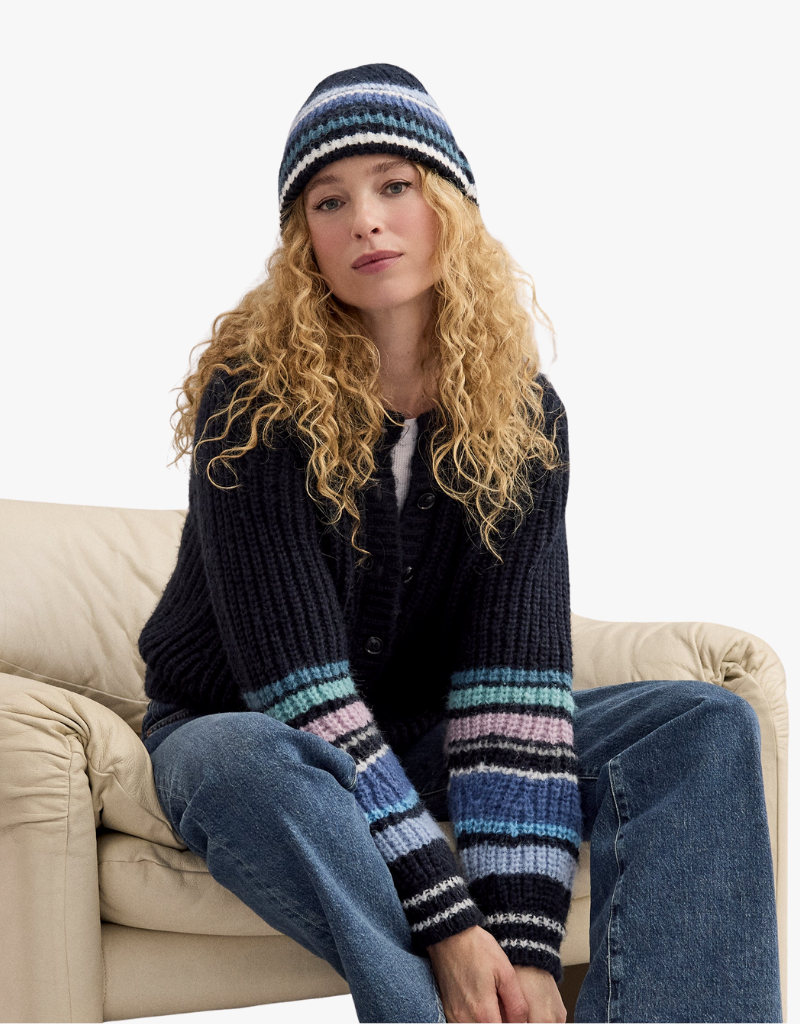 Michael Stars Striped Beanie