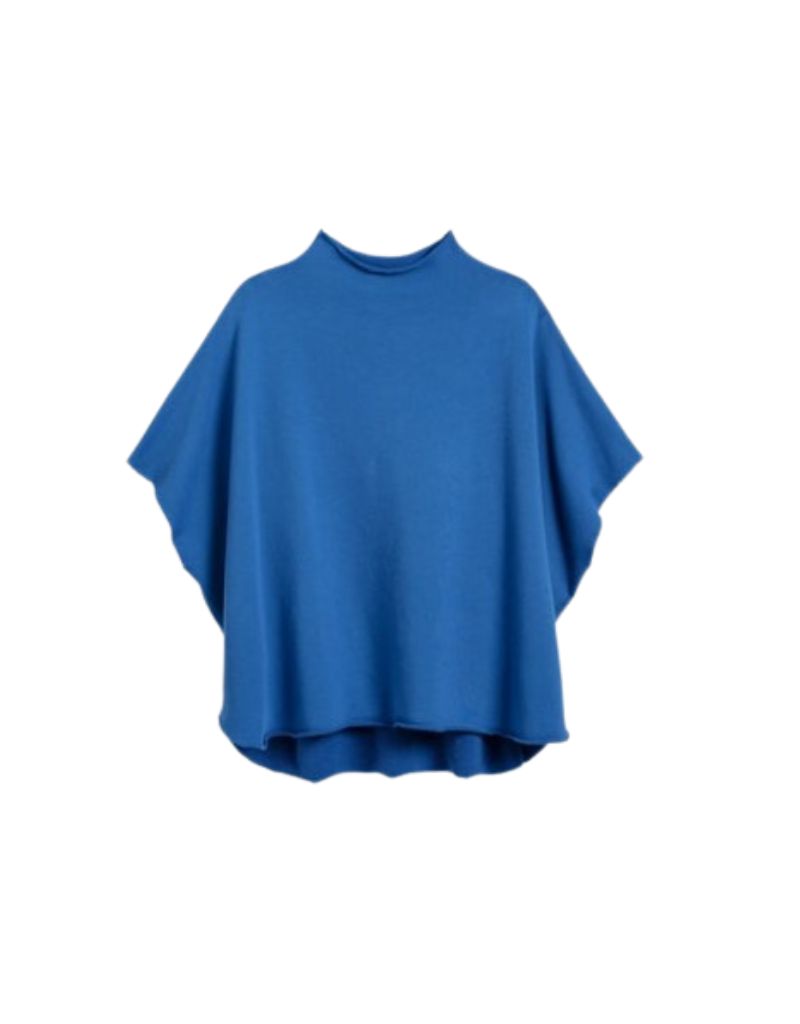 Frank & Eileen Audrey Funnel Neck Capelet in Royal