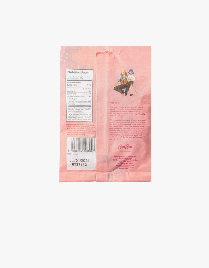 BonBon Sour Wild Strawberry Fish