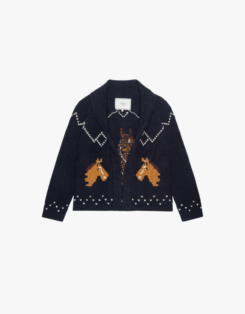 The Great The Horse Lodge Cardigan in Navy