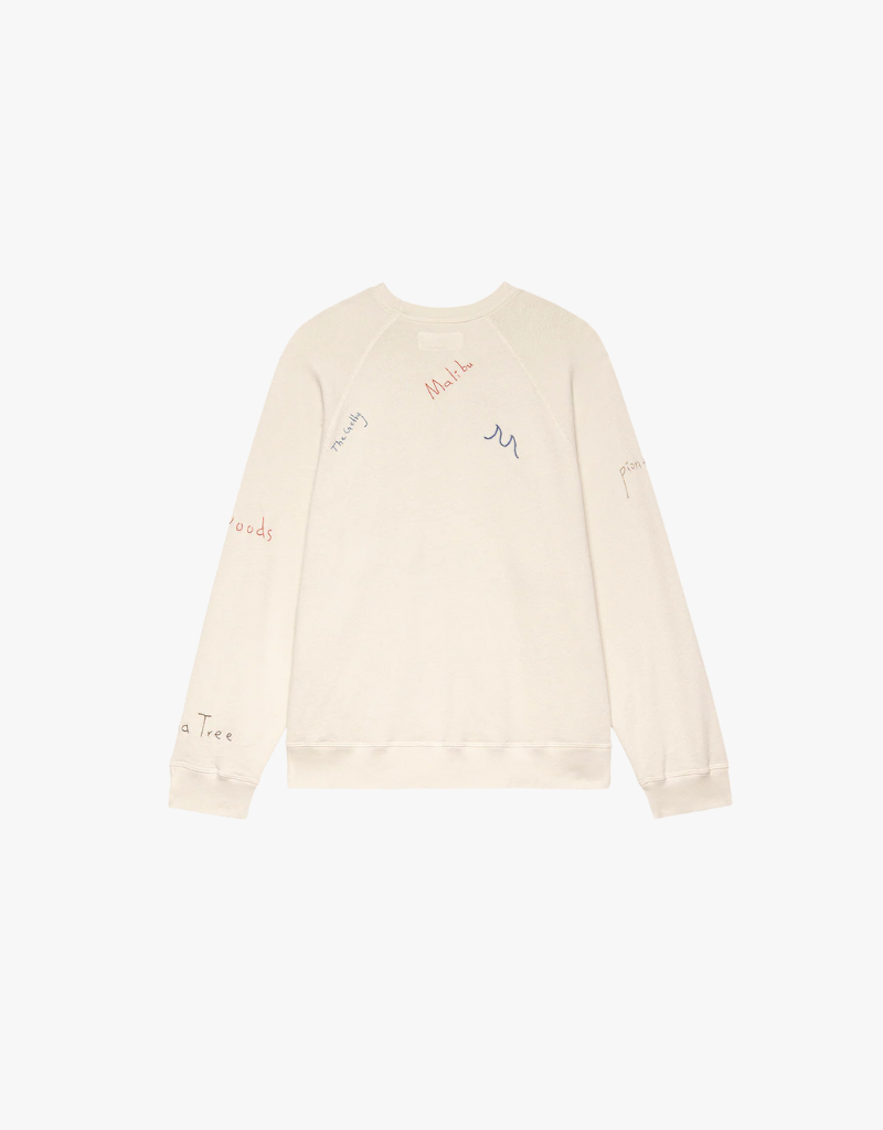 The Great The Slouch Sweatshirt w/ Golden State Embroidery in Washed White