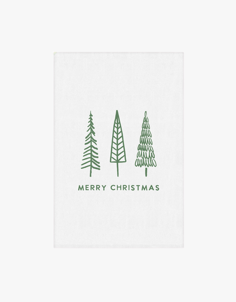 Santa Barbara Design Face to Face Thirsty Boy Towel in Merry Christmas Trees
