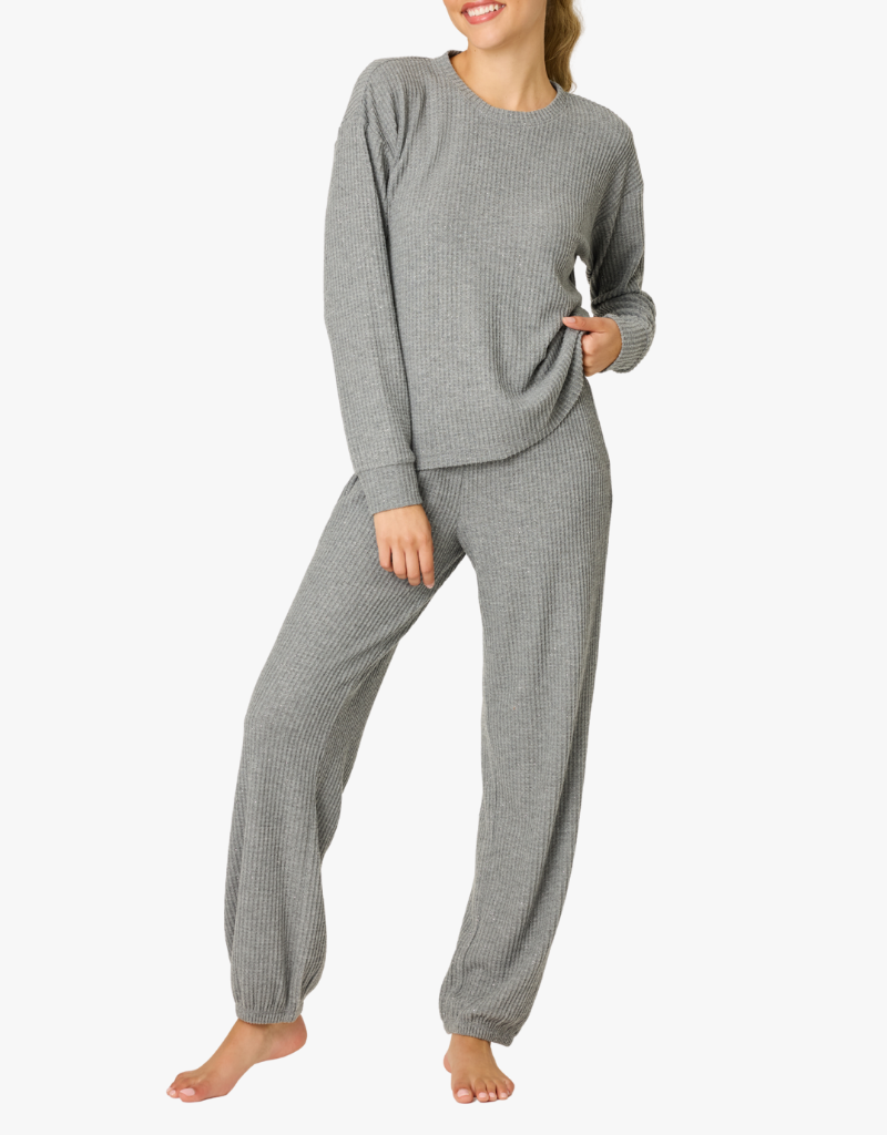 P.J. Salvage Fireside Sparkle PJ Set in Heather Charcoal