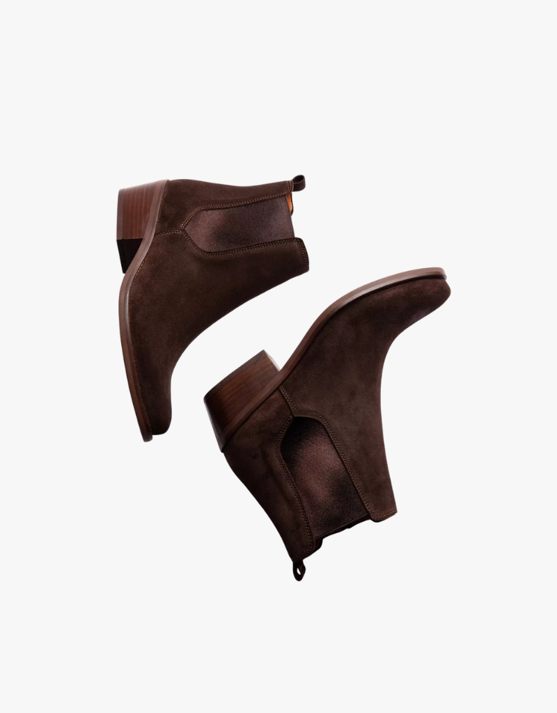 Penelope Rove Suede Boot in Bitter Chocolate