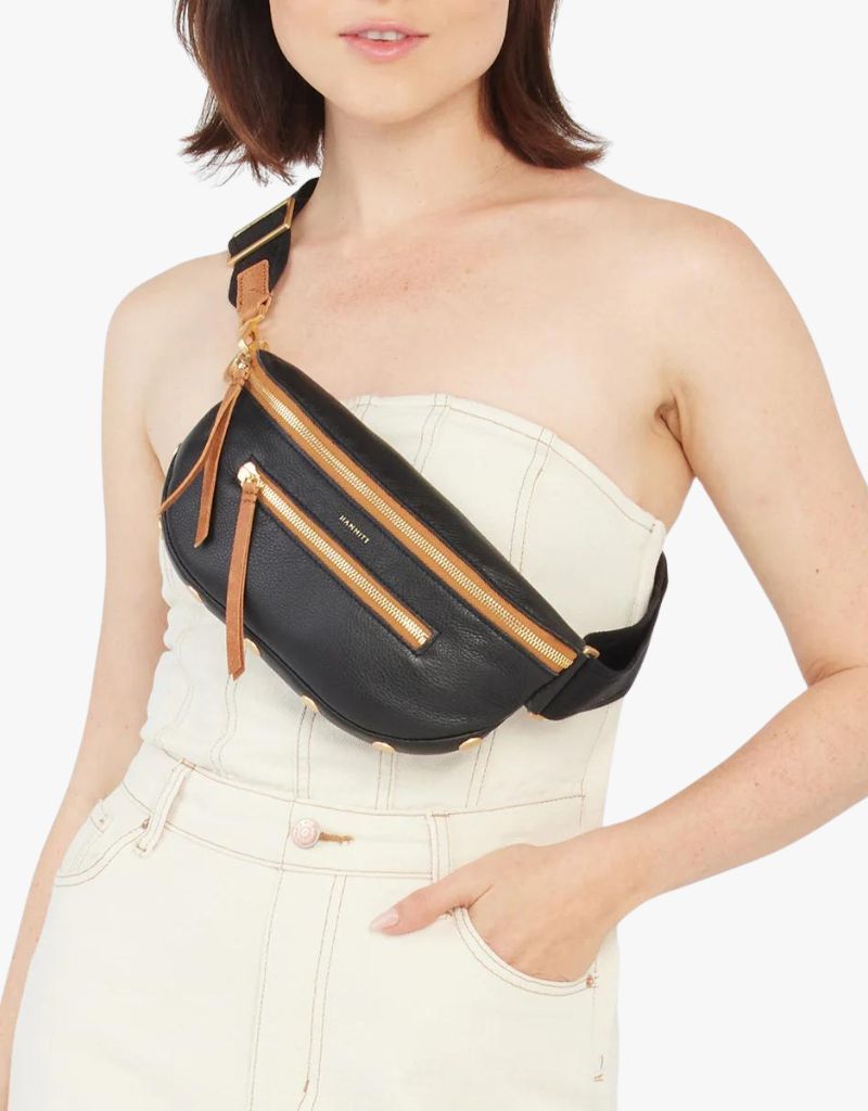 Hammitt Charles Crossbody Medium Belt Bag in North End & Brushed Gold