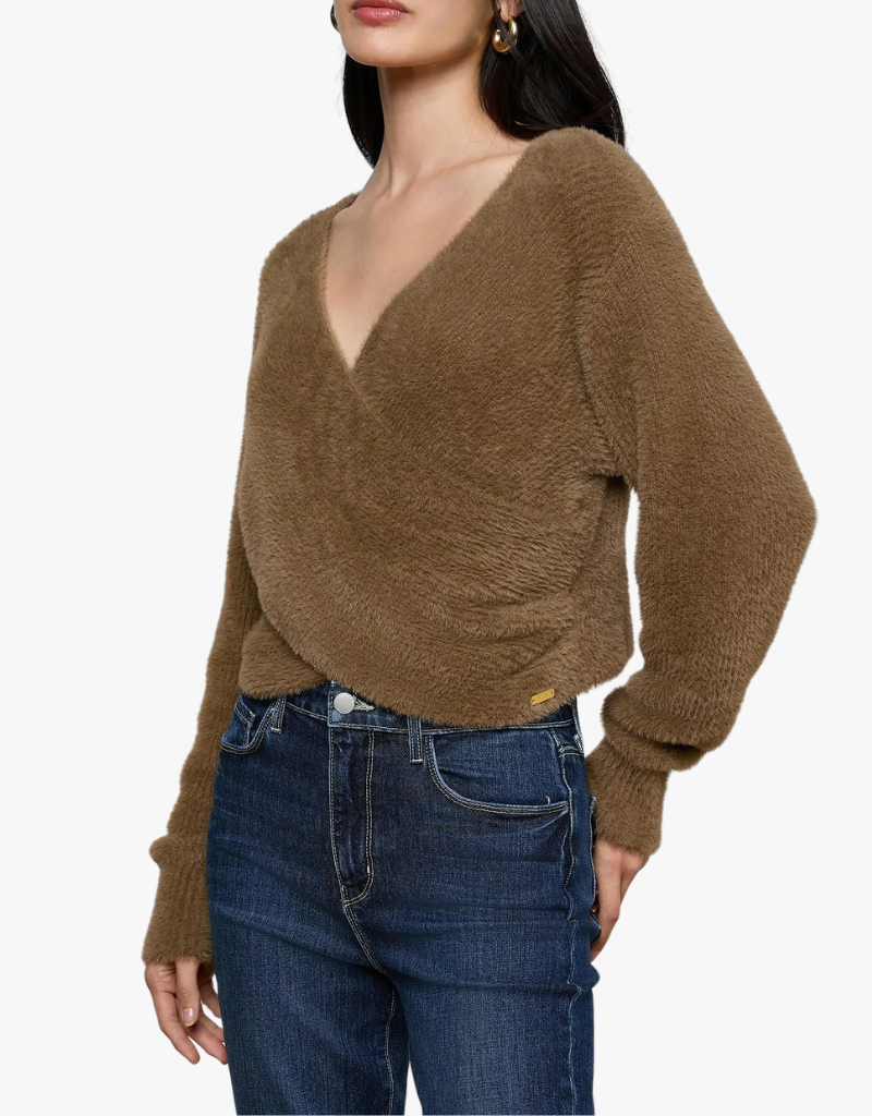 L'agence Antonella Crossover Sweater in Driftwood