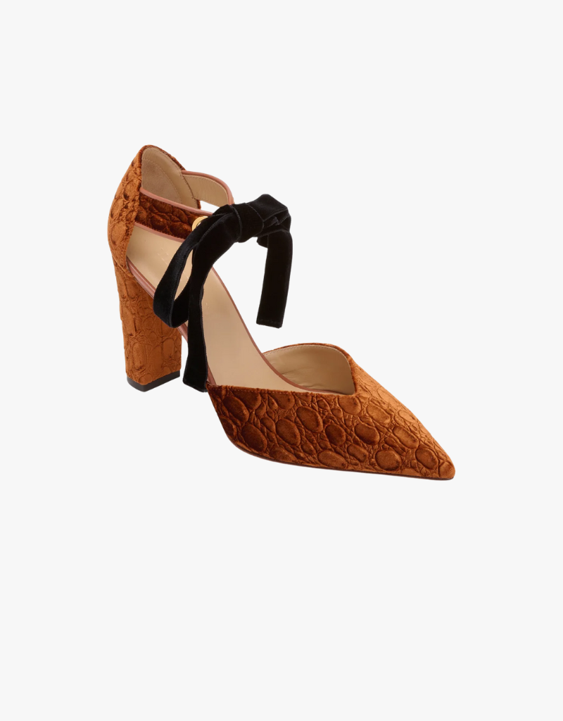 Ulla Johnson Corinna Bow High Heel in Terra