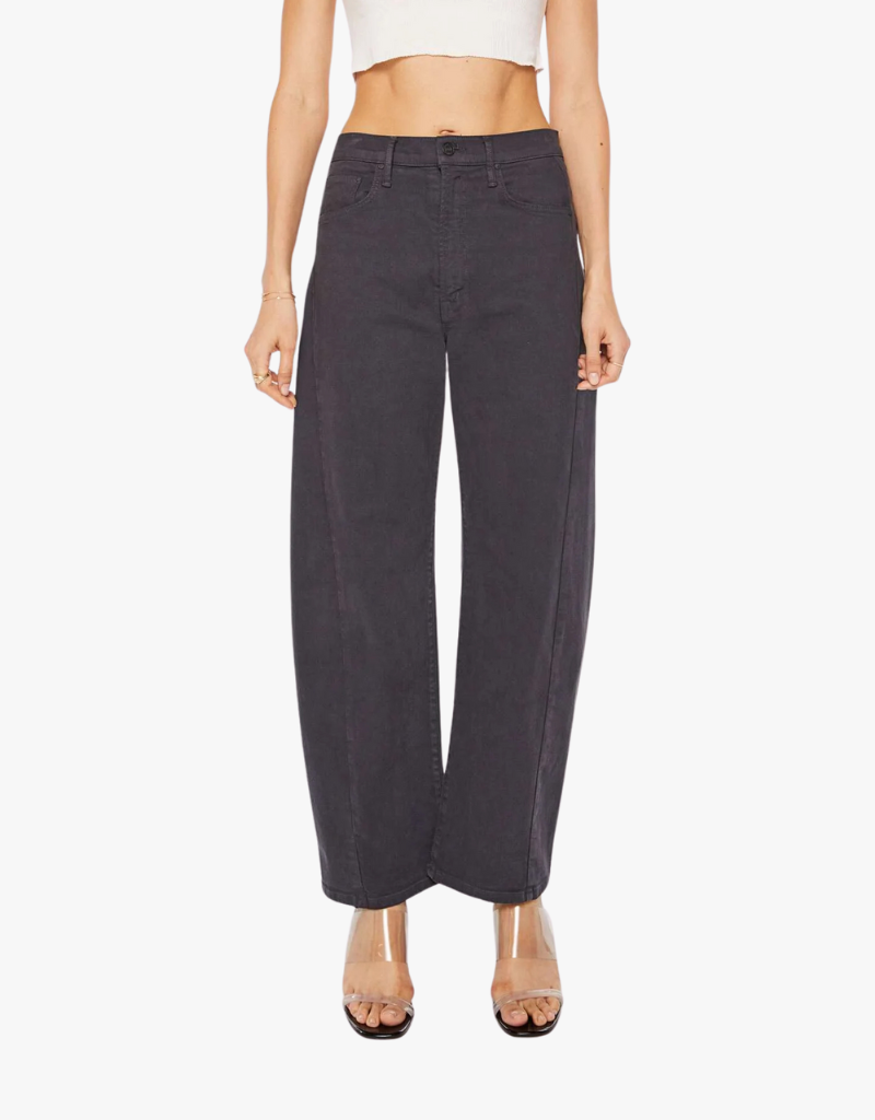 Mother The Half Pipe Flood Jeans in Faded Black