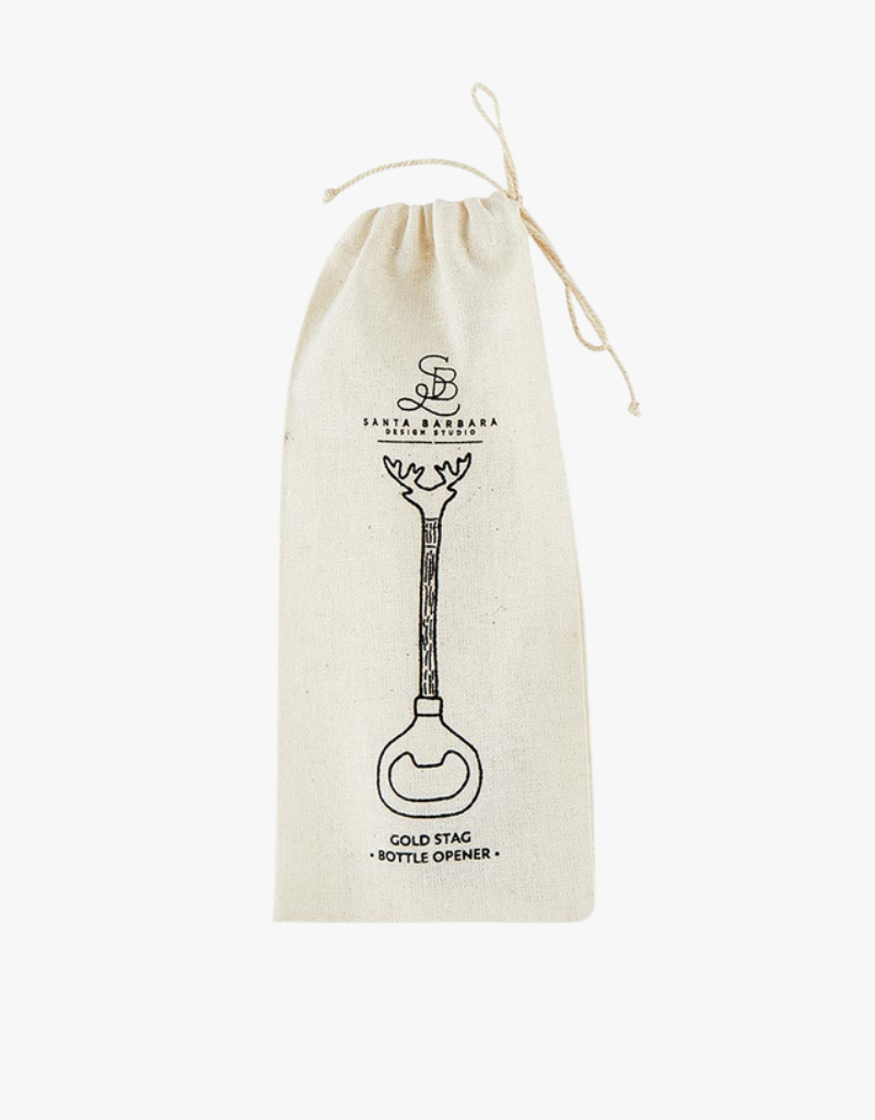 Santa Barbara Stag Bottle Opener in Gold