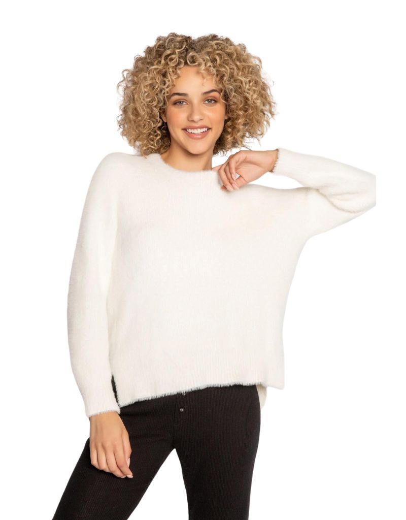 PJ Salvage Mountain Mama Long Sleeve Top in Ivory