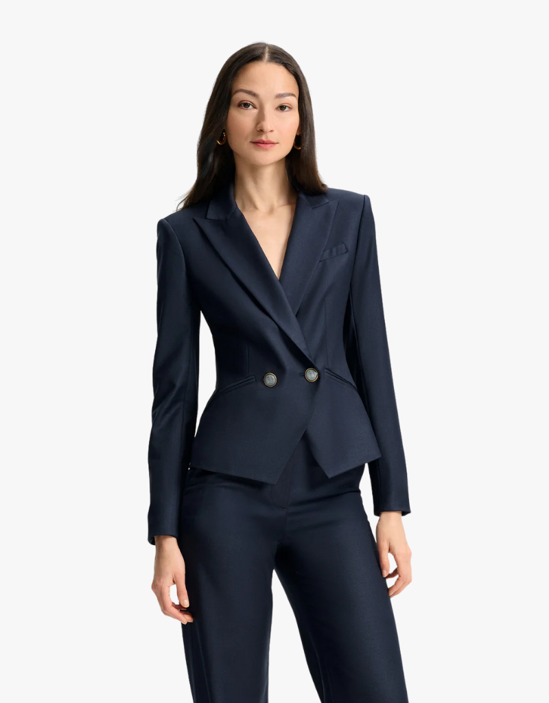 Veronica Beard Cropped Rickie Dickey Jacket in Navy