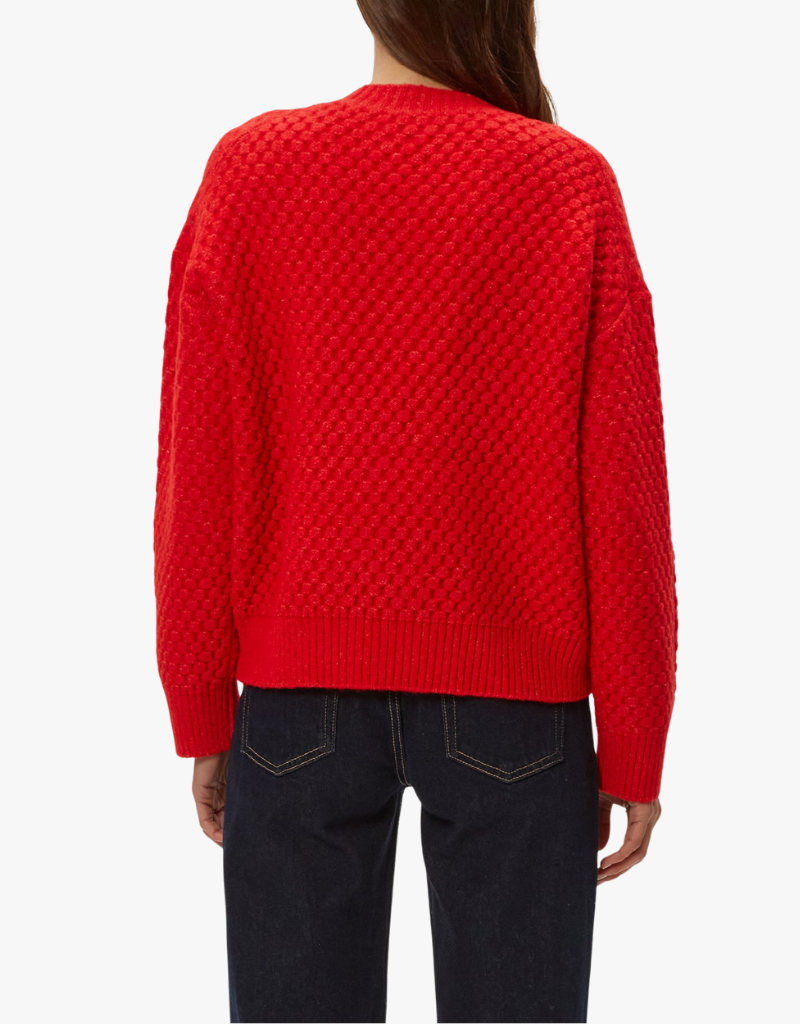 Michael Stars Sophia Honeycomb Stitch Sweater in Poppy