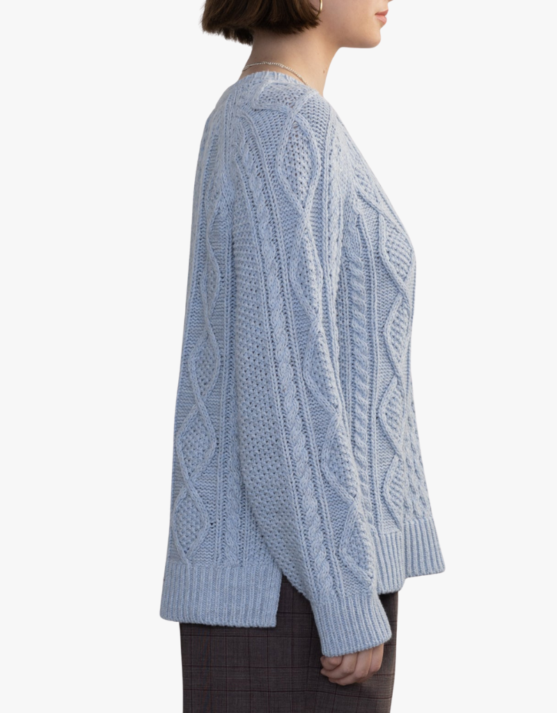 Margaret O'Leary Deidre Cable Pullover in Blues