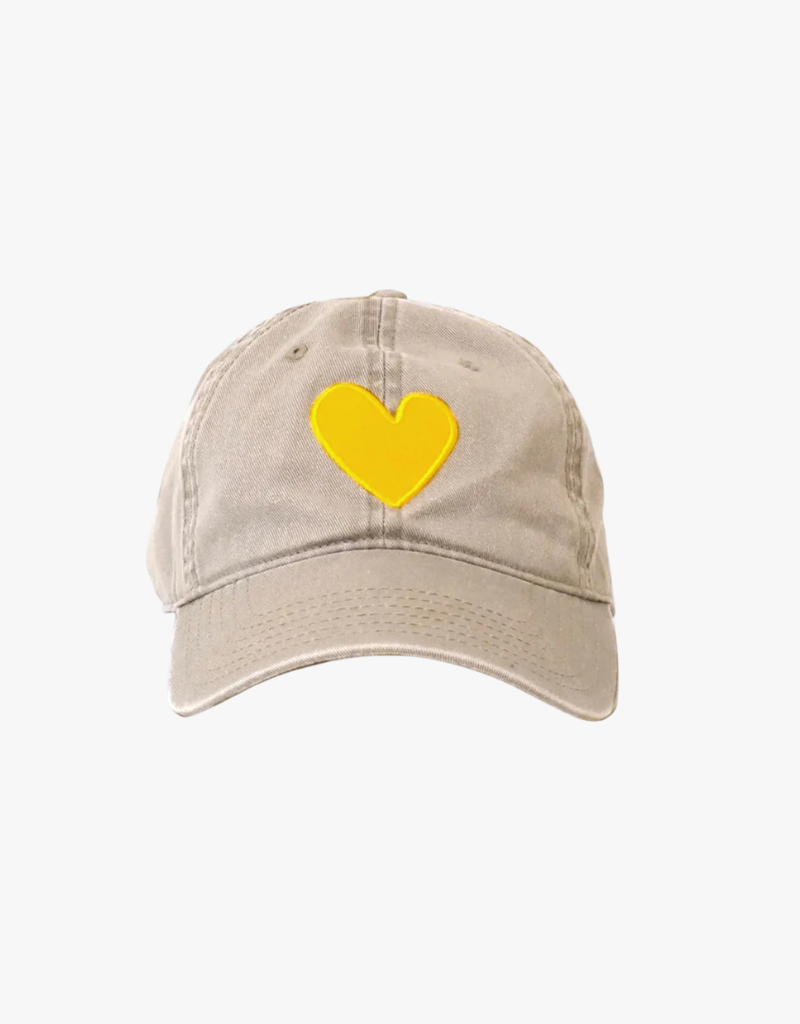 Kerri Rosenthal Baseball Hat Heart Patch in Sand