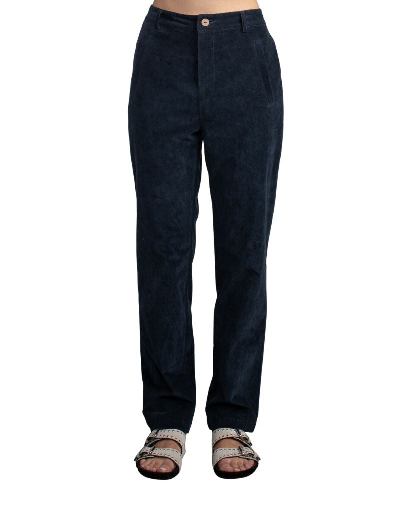 Margaret O'Leary Stretch Corduroy Pant in Navy