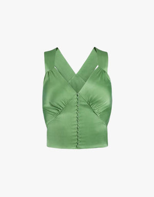 Secret Mission Stacey Top in Kelly Green