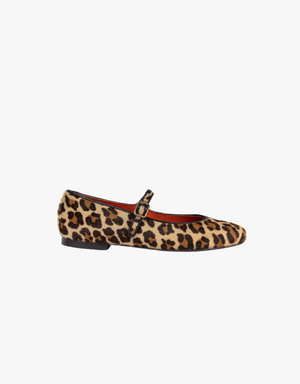 Penelope Chilvers Fay Leopard Pony Mary Jane in Brown Leopard