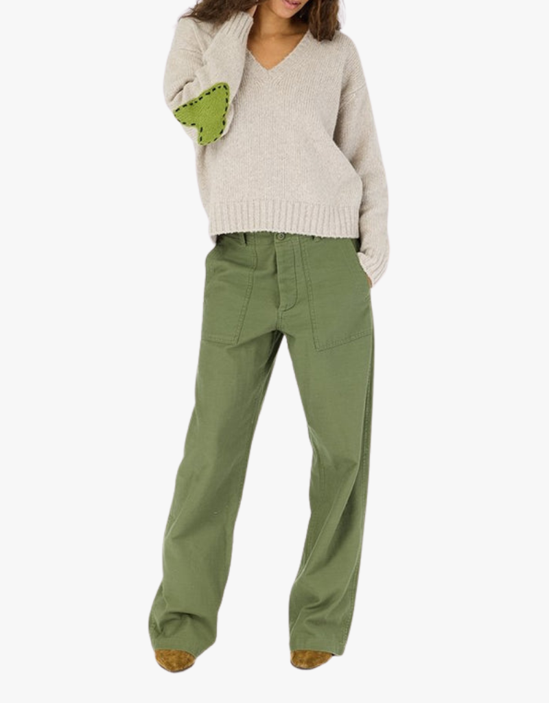 Kerri Rosenthal Frenchy Cashmere Sweater in Light Mushroom