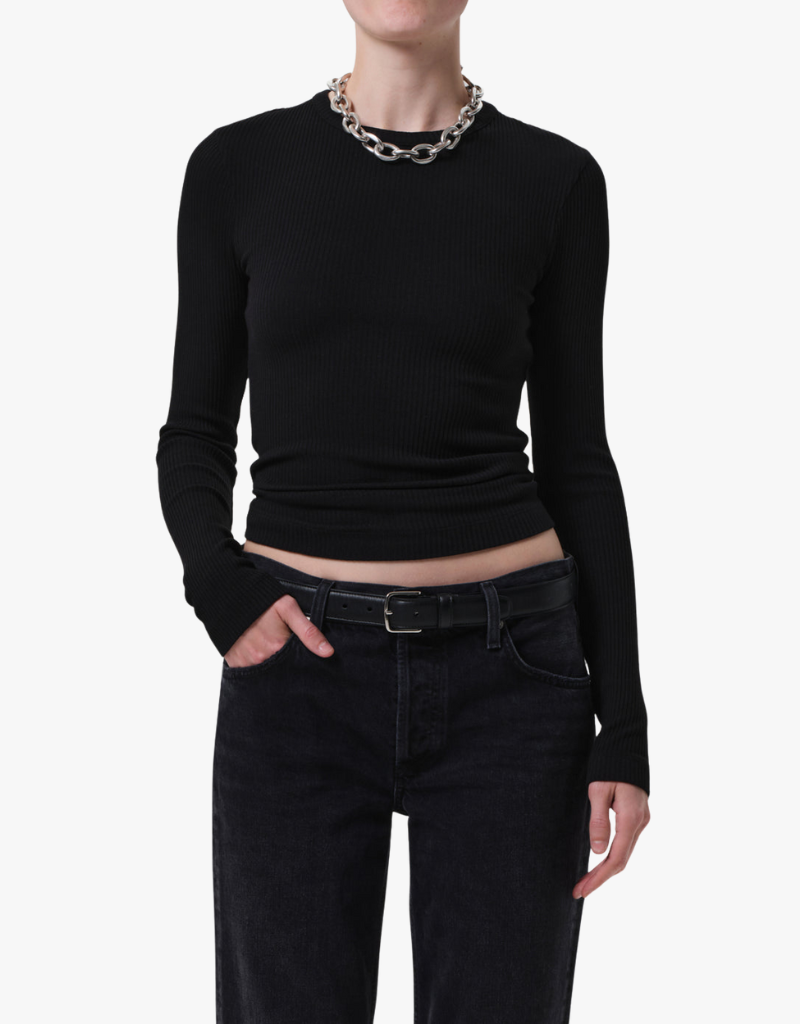 Citizens of Humanity Bina Crewneck Top in Black